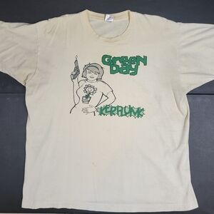 Vintage 90's (Men's XL) Green Day Kerplunk Band T-Shirt DAMAGED
